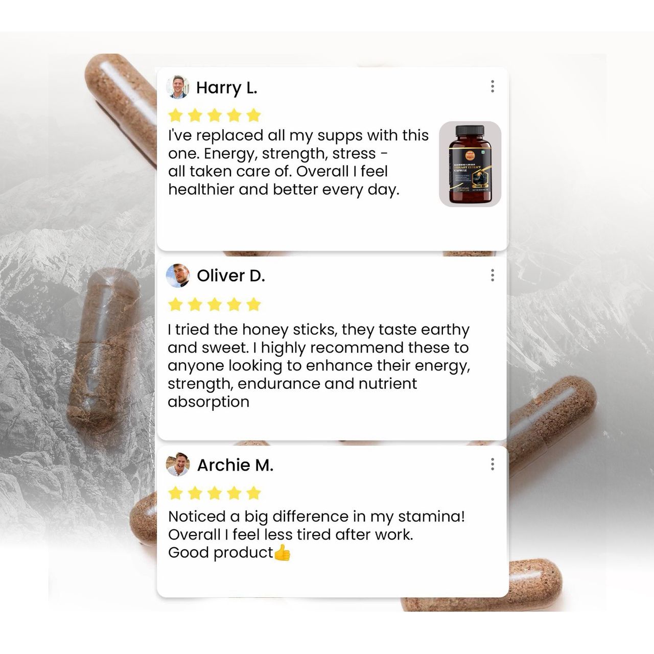 kashmiri ladakh shilajit Extract (60) capsules 1000MG