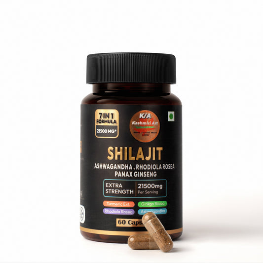 Shilajit 7/1 Formula (60 capsule) 21500MG Ashwagandha/ Rhodiola Roseaa/ Panax Ginseng