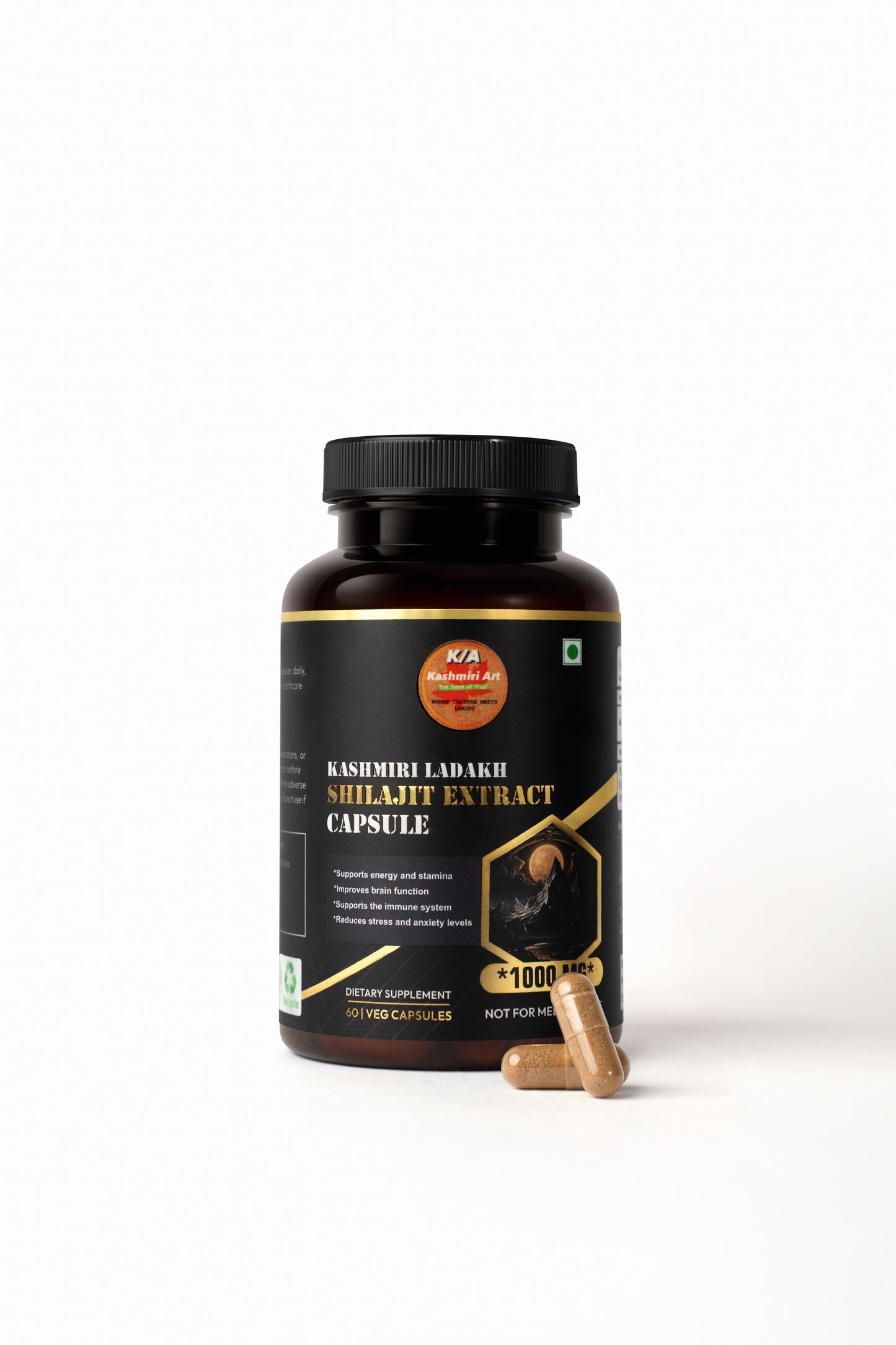 kashmiri ladakh shilajit Extract (60) capsules 1000MG
