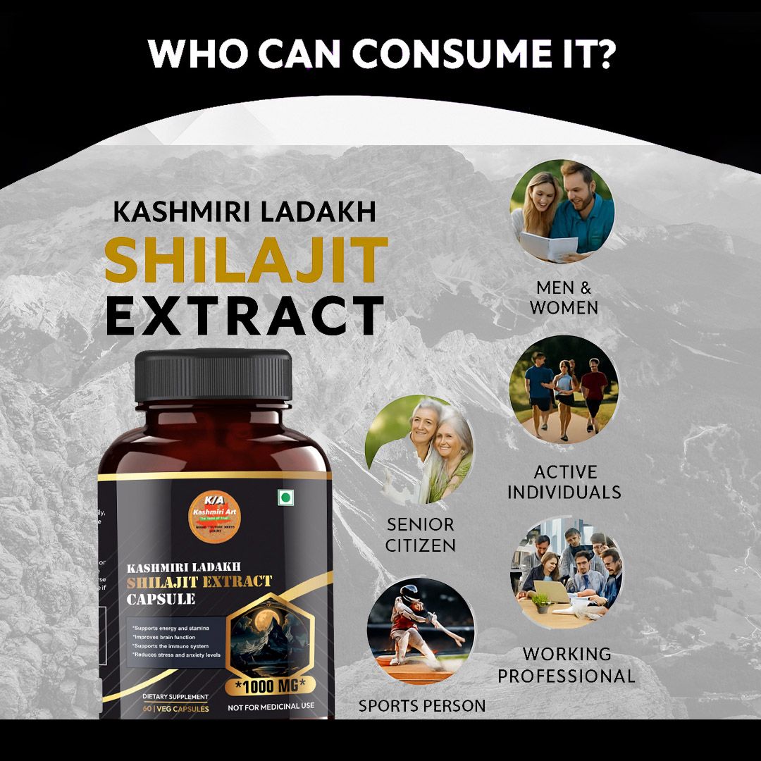 kashmiri ladakh shilajit Extract (60) capsules 1000MG