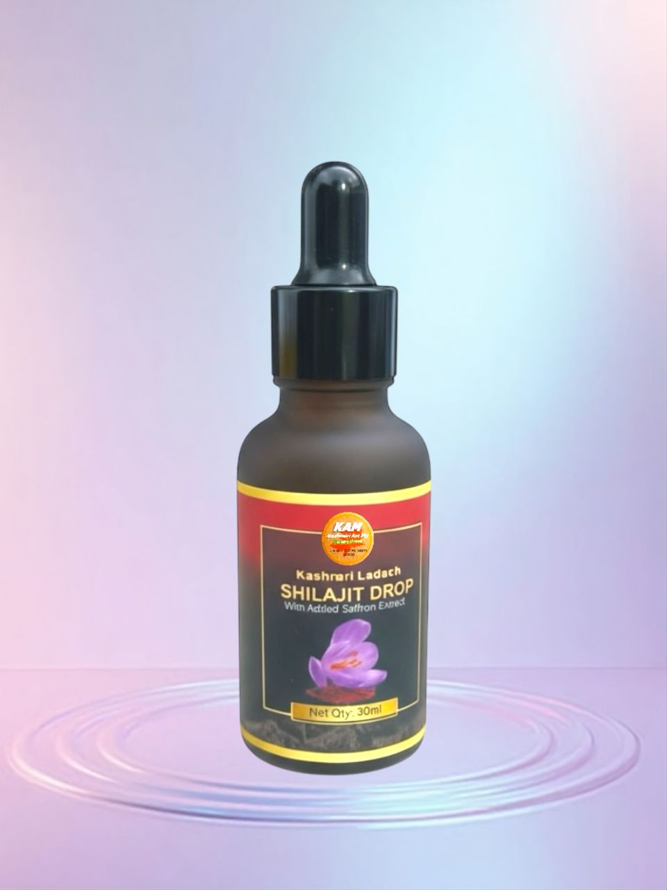 kashmiri Ladakh shilajit Drop with Added Saffron Extract 30ml /Boosts Energy & Stamina /Anti-Aging Effects /Detoxifies the body