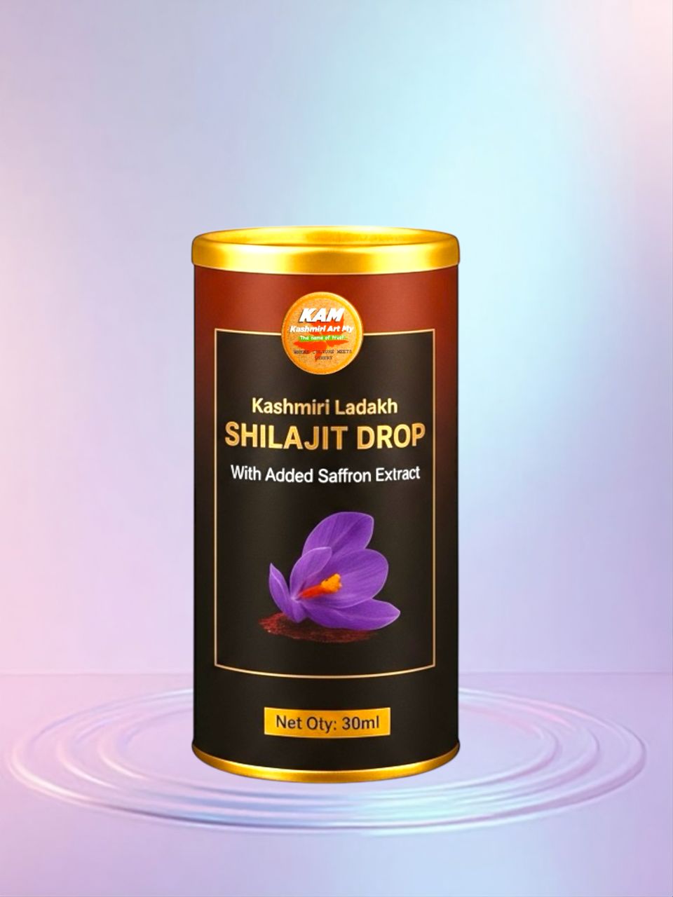 kashmiri Ladakh shilajit Drop with Added Saffron Extract 30ml /Boosts Energy & Stamina /Anti-Aging Effects /Detoxifies the body